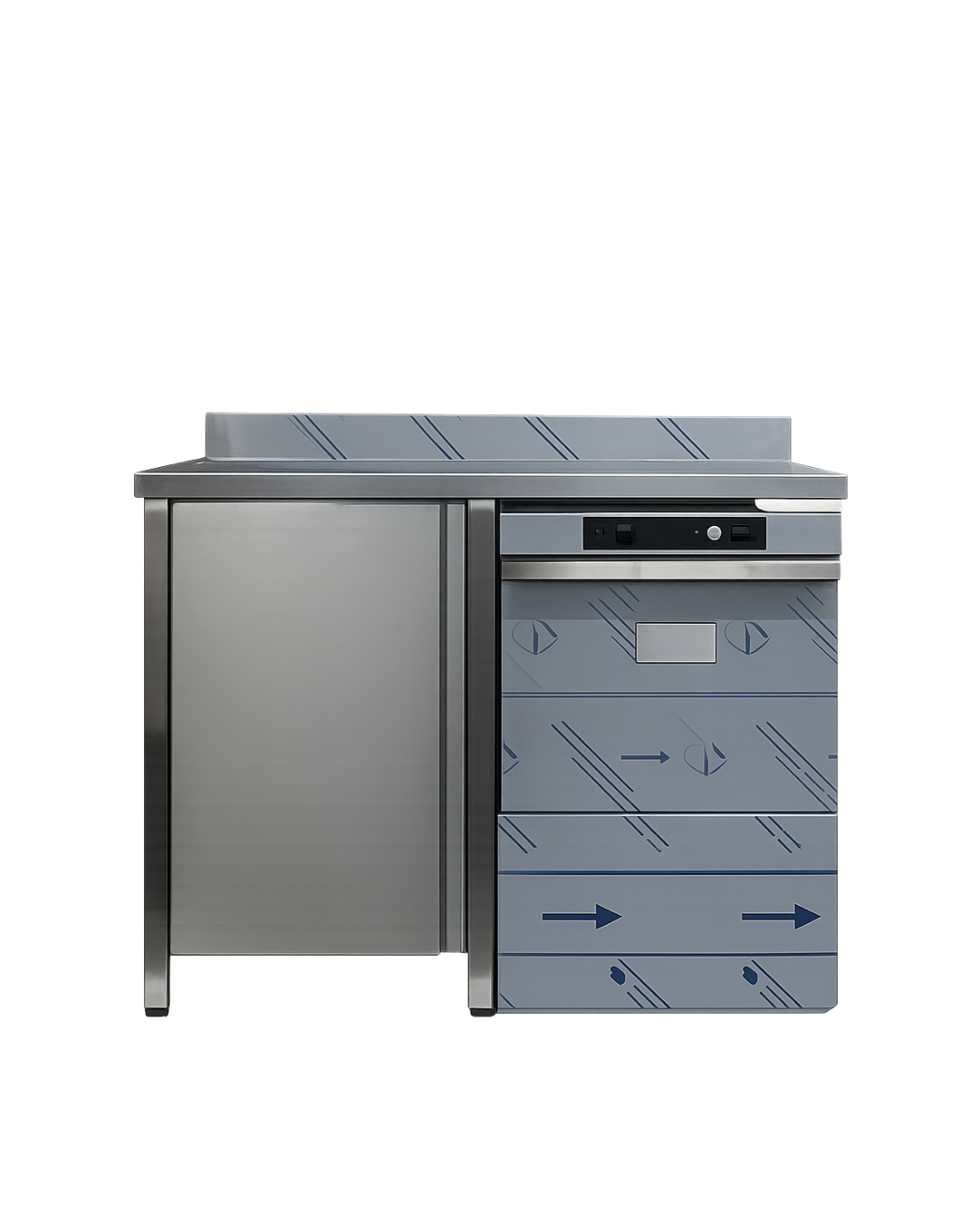 Conjunto Lavavajillas Ge 500 Con Cesta 500x500mm + Fregadero 1200x600mm Con Puerta Conjunto Lavavajillas Ge 500 Con Cesta 500x500mm + Fregadero 1200x600mm Con Puerta