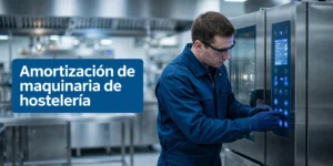 Técnico Realizando La Puesta En Marcha De Un Horno Industrial De Acero Inoxidable En Una Cocina Profesional