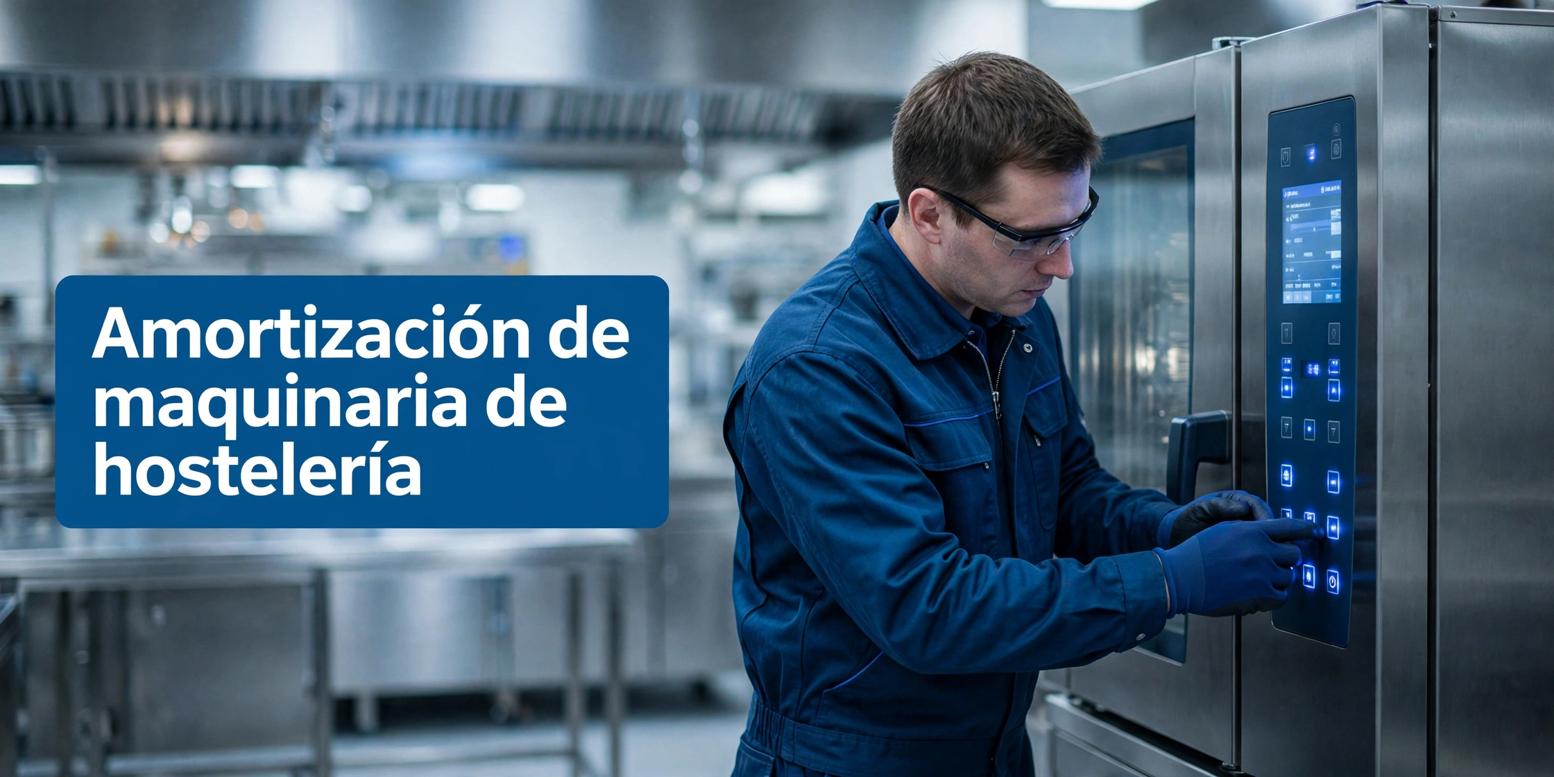 Técnico Realizando La Puesta En Marcha De Un Horno Industrial De Acero Inoxidable En Una Cocina Profesional
