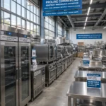 Nave De Exposición De Maquinaria De Hostelería De Ocasión Revisada En Verano